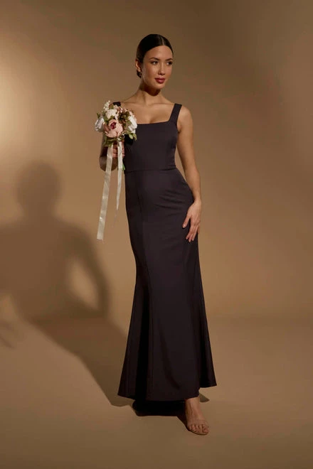 Senia Square Neck Maxi Dress With Button Back