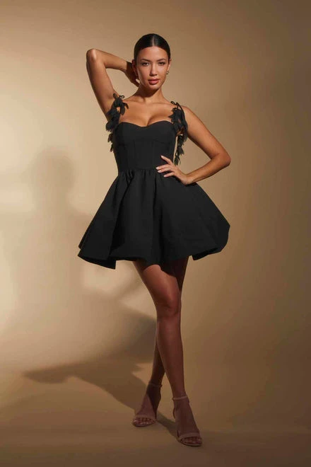 Luca Corset Mini Dress with Tie Shoulder Detail