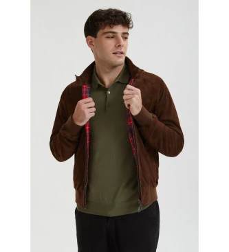 Chaqueta de Piel G9 marrón oscuro