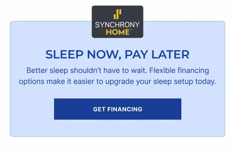 sleep now and pay later, get financing for better sleep