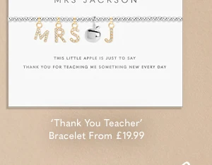 A Little 'Thank You Teacher 'Apple Bracelet