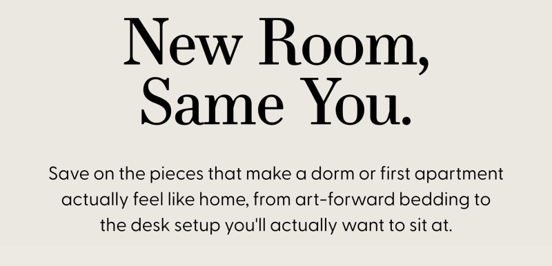 New Room, Same You.