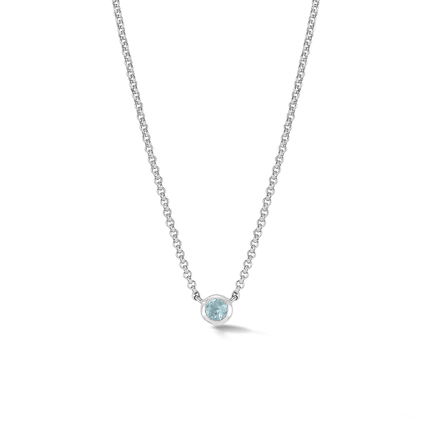 Image of Aquamarine Round Dewdrop Pendant
