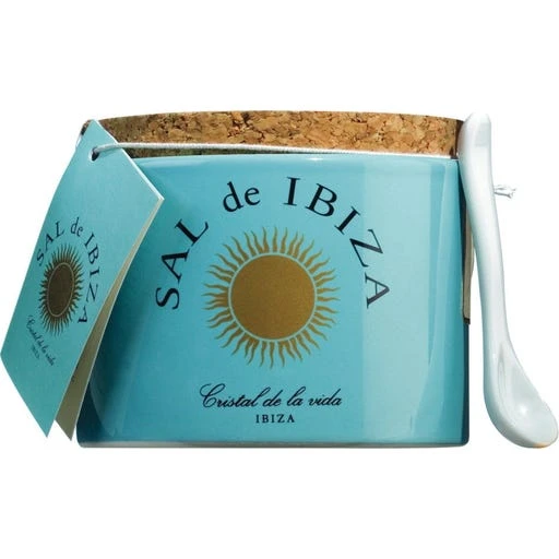 Fleur de Sel - Tarro de Cerámica & Cucharita Blanca