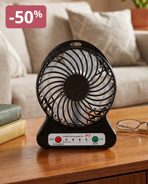 Ventilateur rechargeable