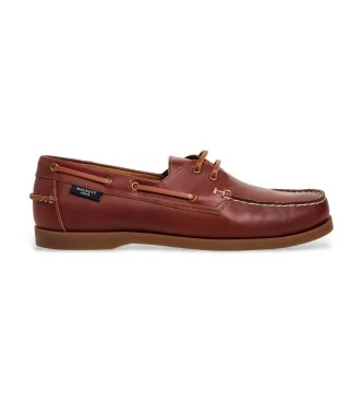Mocasines de Piel Deck One marrón