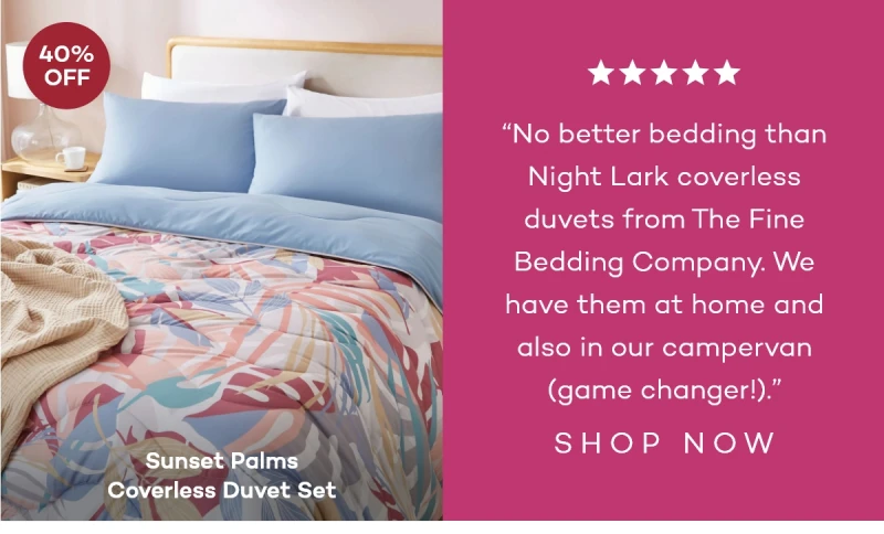 Sunset Palms Coverless Duvet Set