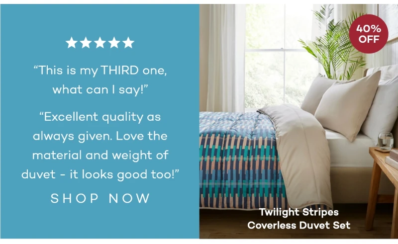 Twilight Stripes Coverless Duvet Set