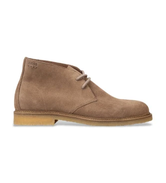 Botines de Piel Híbridas Lona beige