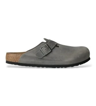 Zuecos de Piel Boston (Ajuste Regular) negro