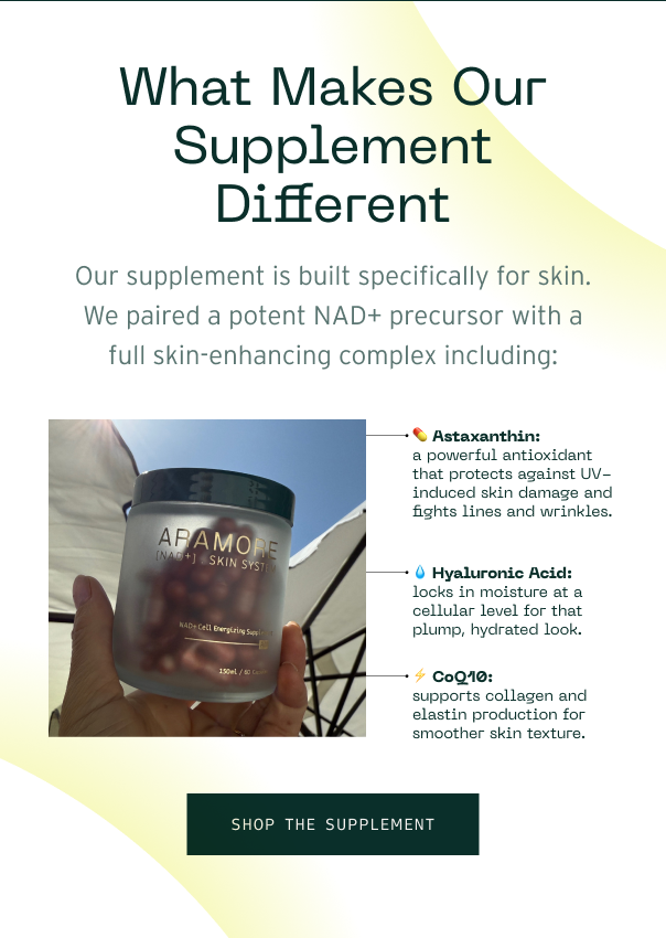 What makes our supplement different. Our supplement is built specifically for skin. Shop the Supplement 