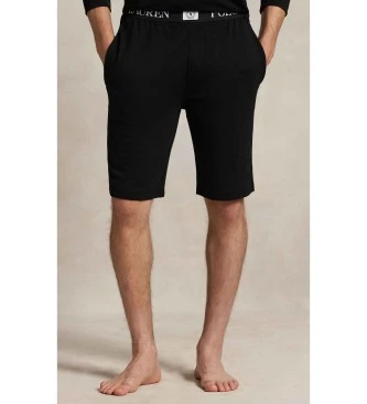 Pantalón corto ajustado de rizo francés negro