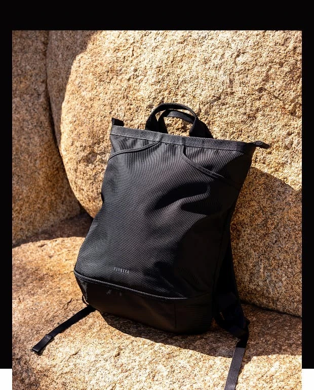 Ray Pack front view on rocks