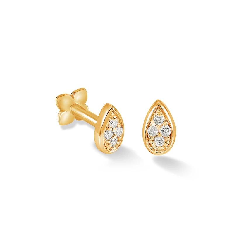 Image of 9k Diamond Pear Single Labret