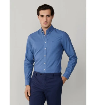 Camisa oxford fit tailored azul