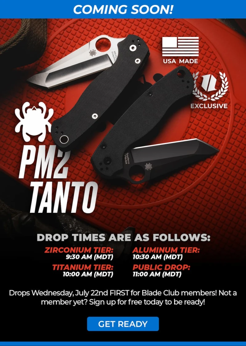 Coming Soon: Spyderco Paramilitary 2 Tanto