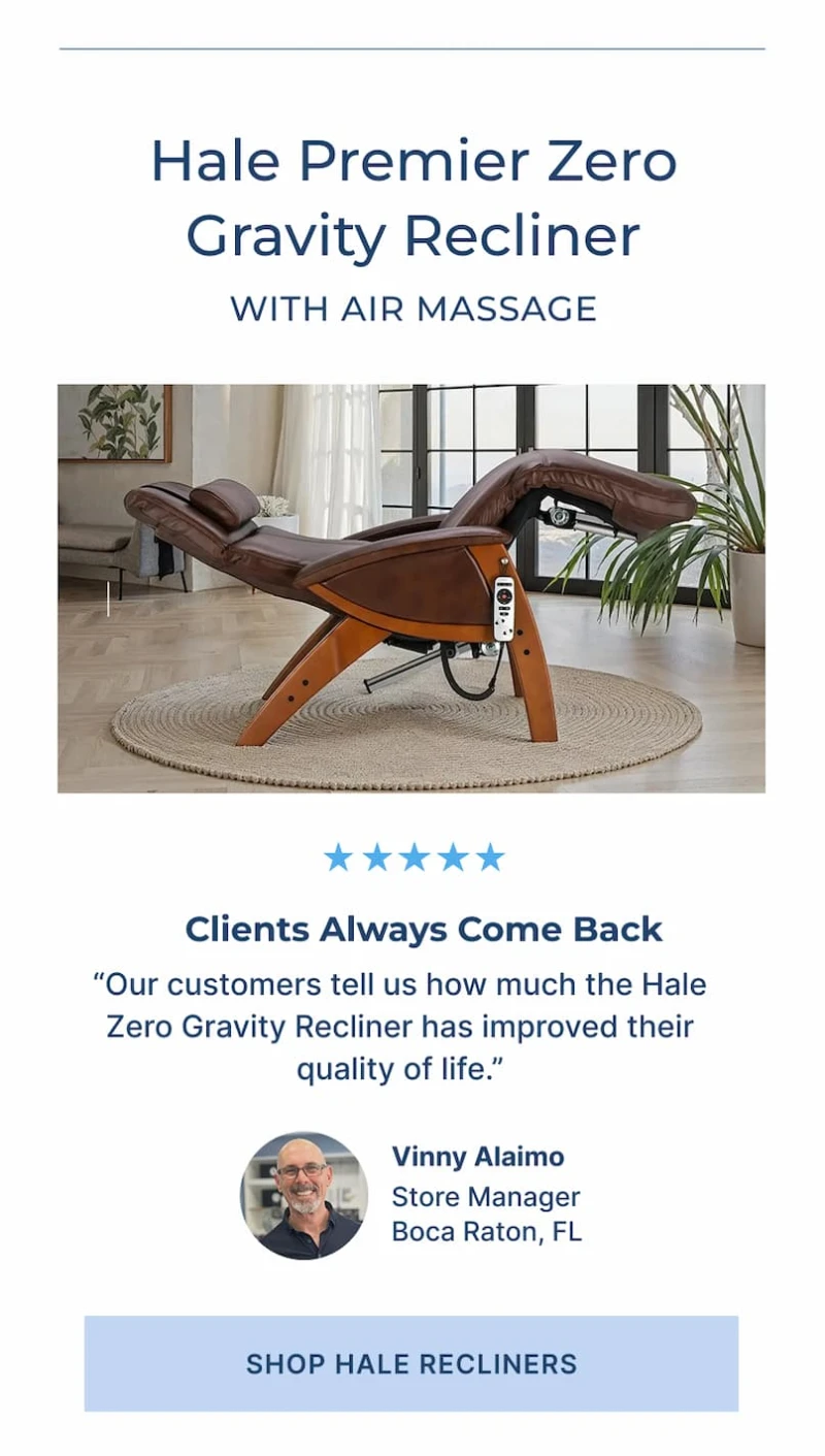 Hale premier zero gravity recliner