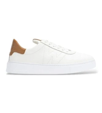 Zapatillas de Piel Relieve Blanco
