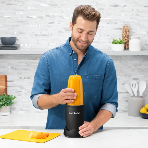 Man blending