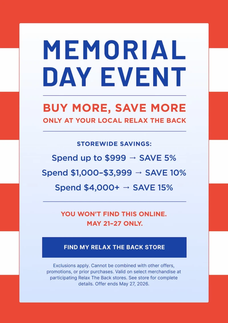 memorial day event and storewide savings