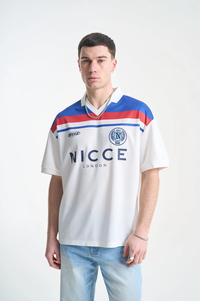 Image of NICCE Mens Midfield Football Shirt | White