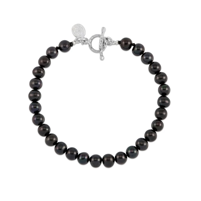 Image of Men's Black Pearl Bracelet
