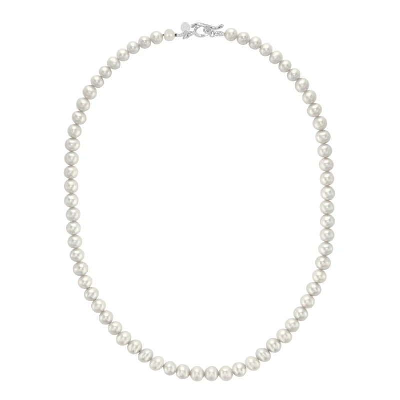 Image of Men's White Freshwater Pearl Necklace