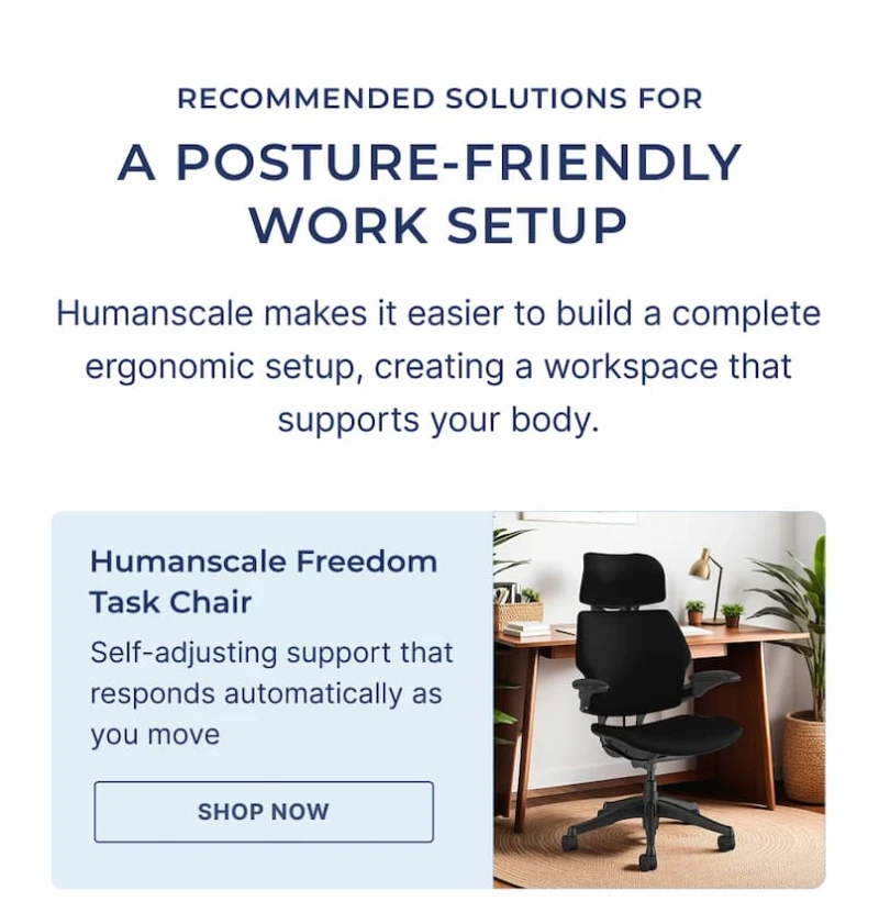 Make it easier to build a complete ergonomic set up. Make it easier to build a complete ergonomic set up.