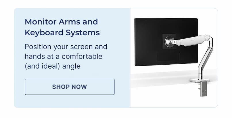 monitor arms and keyboard systems