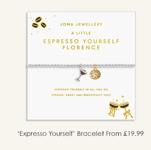A Little Vibes 'Espresso Yourself' Bracelet In Silver Plating