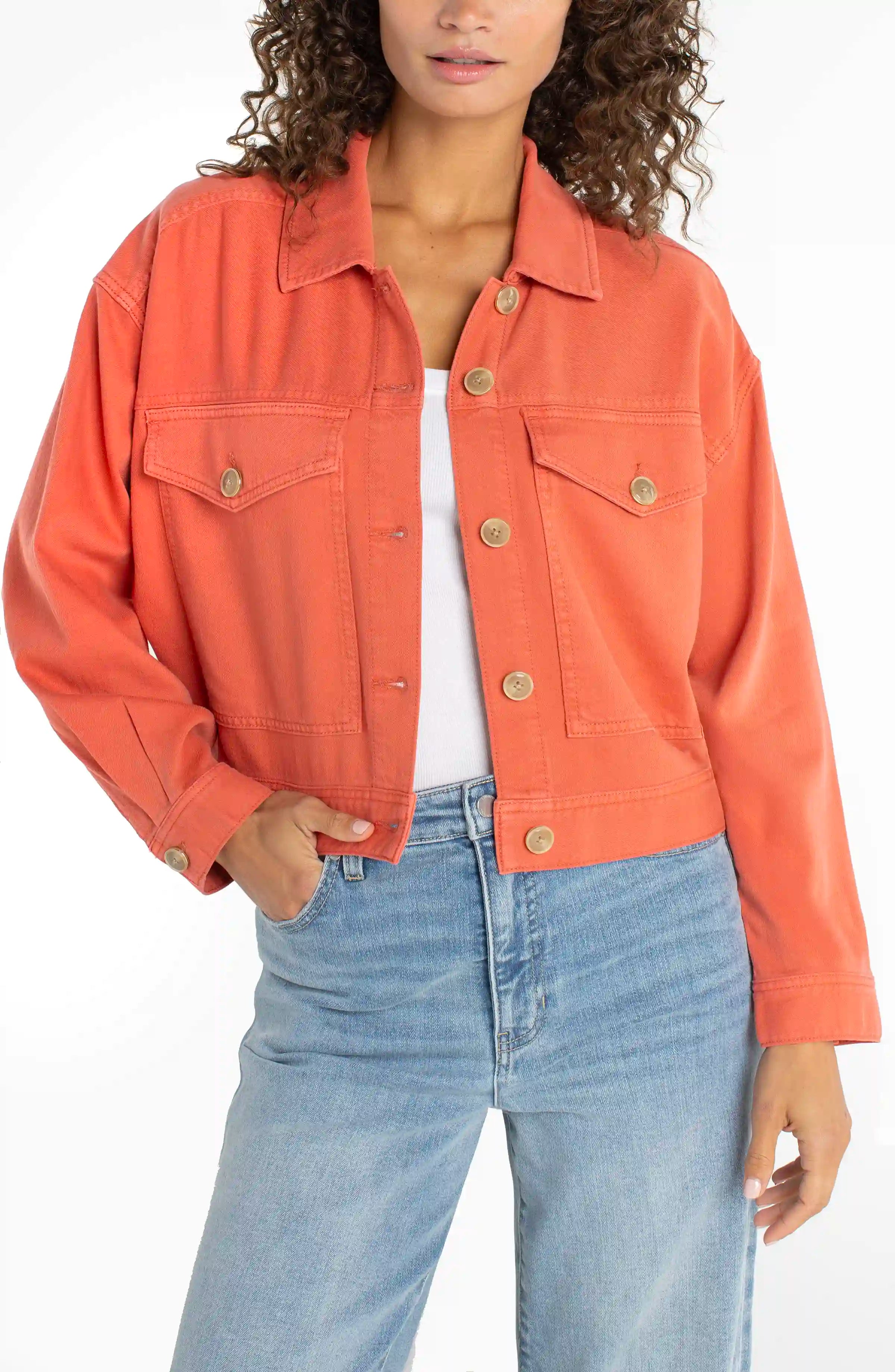 Image of OVERSIZED CROPPED DENIM JACKET