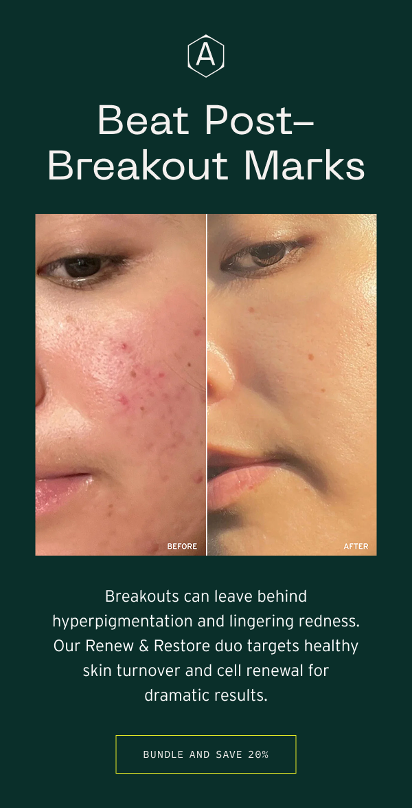 Our renew and restore Duo targets healthy skin turnover. Bundle and save 20%