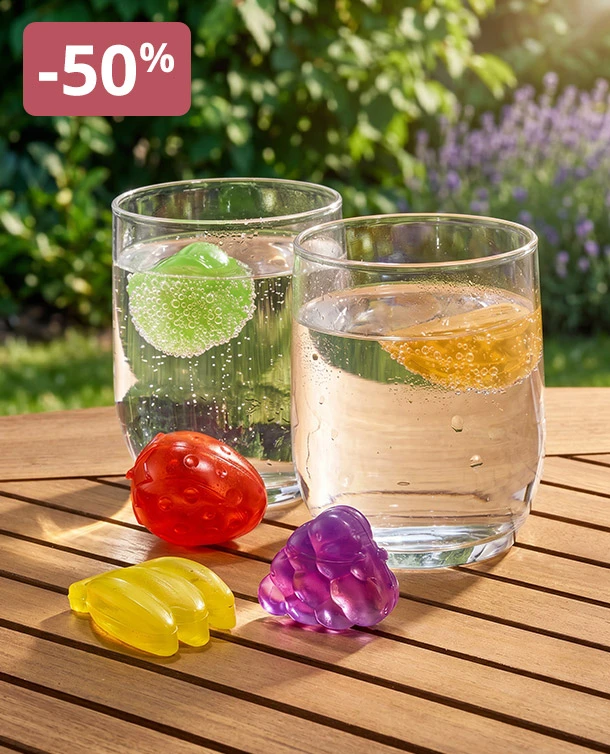 Lot de 10 glaçons forme fruit