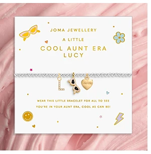 A Little Vibes 'Cool Aunt Era' Bracelet In Silver And Gold Plating