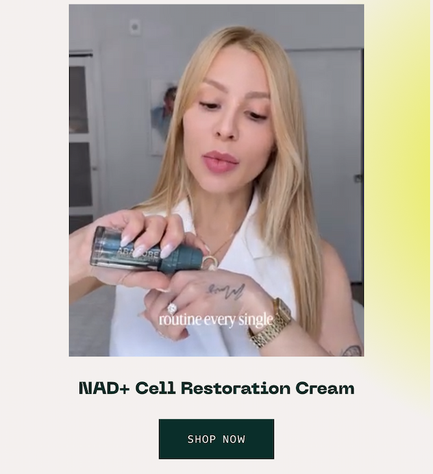 NAD+ Cell restoration Cream. Shop Now