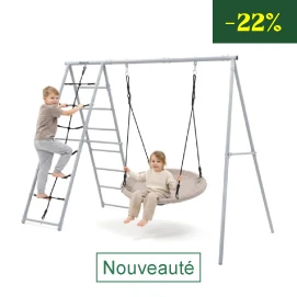L&rsquo;aire de jeux jardin nid de cigogne