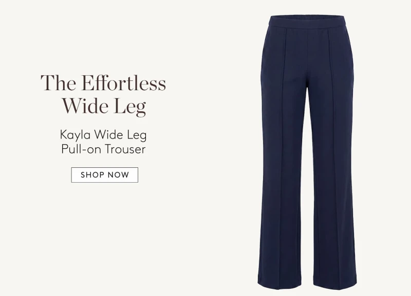 The #1 Versatile Top   Adjustable Sleeve Button Front Woven Top. The Effortless Wide Leg   Kayla Wide Leg Pull-on Trouser. The Modern Puff Sleeve   Snap Front Knit Shirt. The Easy Blazer   Boyfriend Blazer  With Princess Darts. Shop Now.