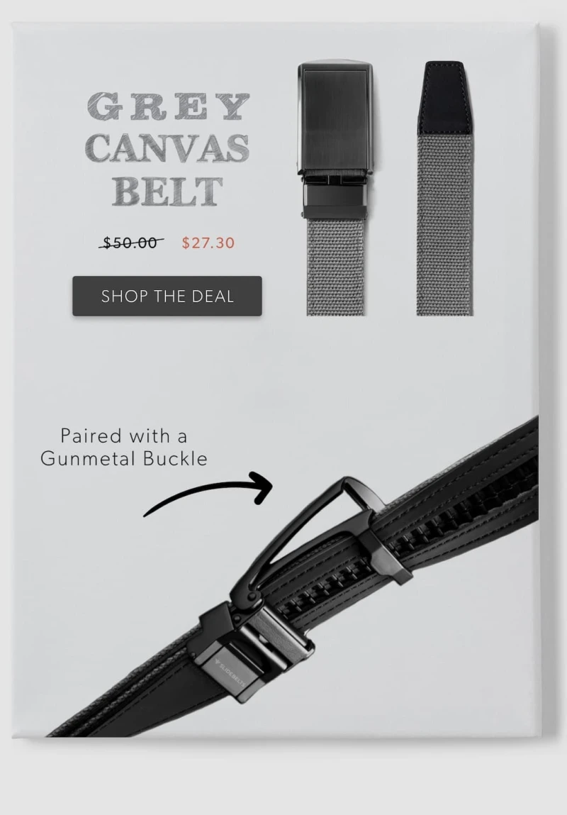 Shop Grey Canvas Belt. Now $27.30
