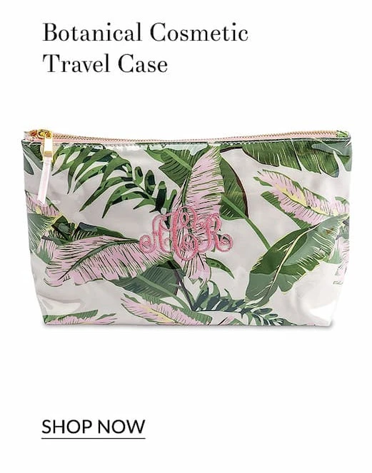 Botanical cosmetic travel case