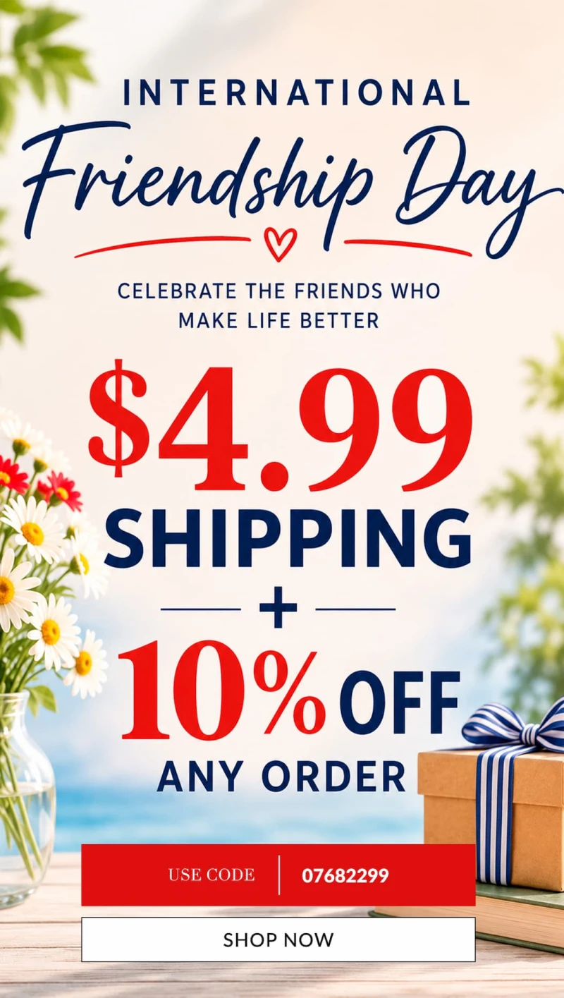 $4.99 shipping + 10% off any order