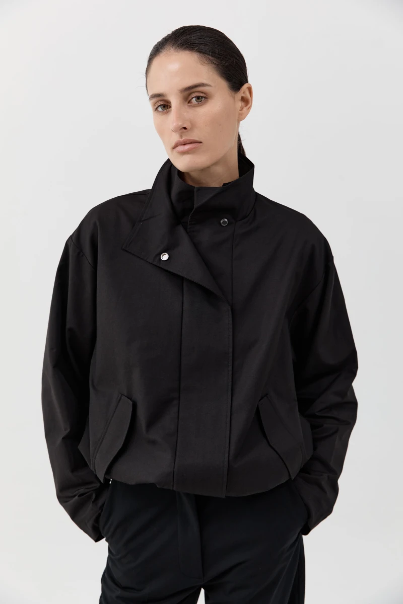 Image of Canvas Flight Jacket - Black