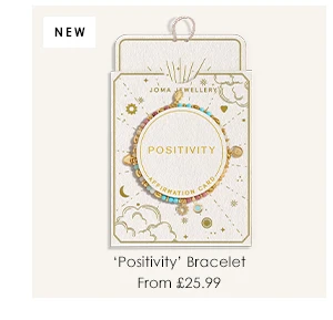 Affirmation Card 'Positivity' Bracelet In Gold Plating