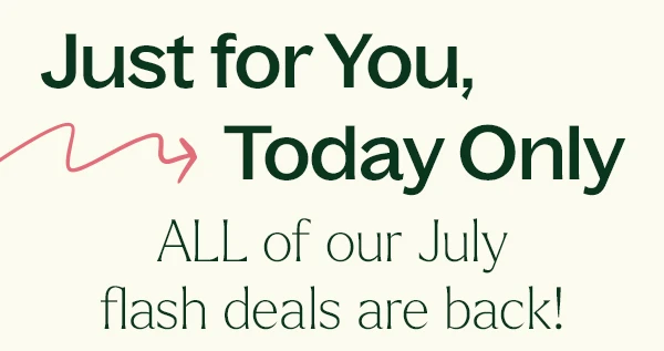 All Flash Deals BACK: Today Only