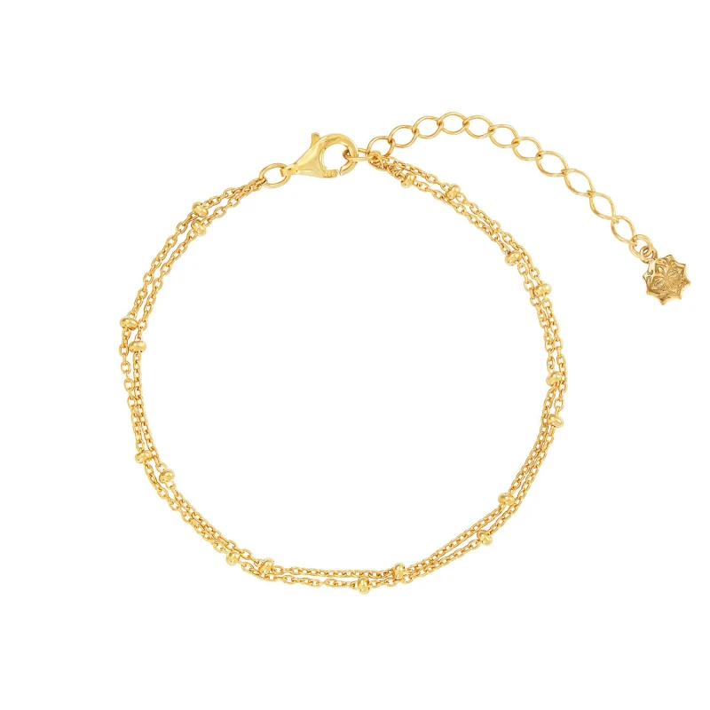 Image of Double Row Dotty Chain Bracelet