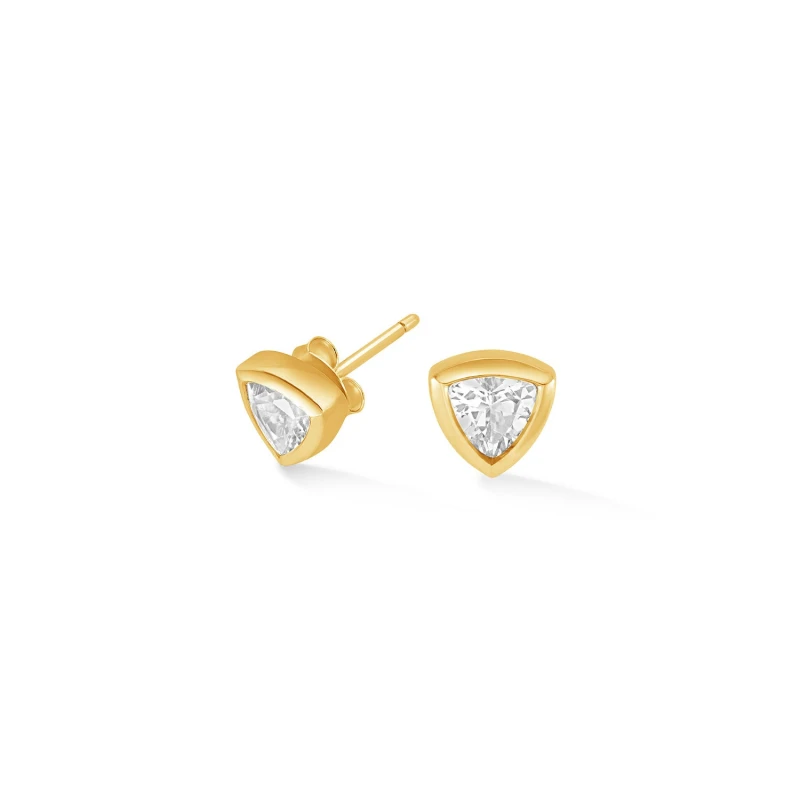 Image of White Topaz Trillion Tutti Frutti Studs