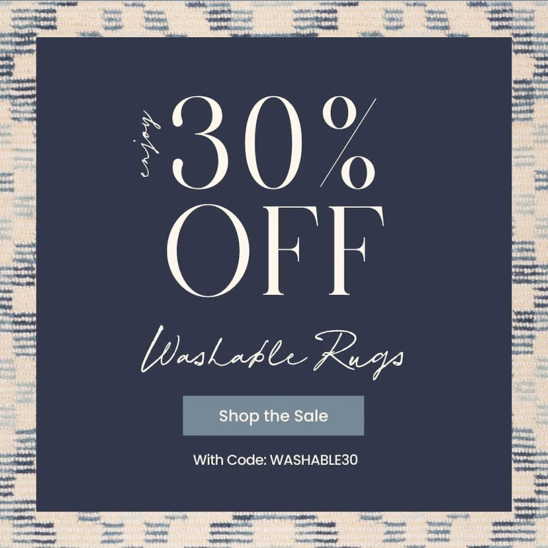 Enjoy 30% OFF Washable Rugs