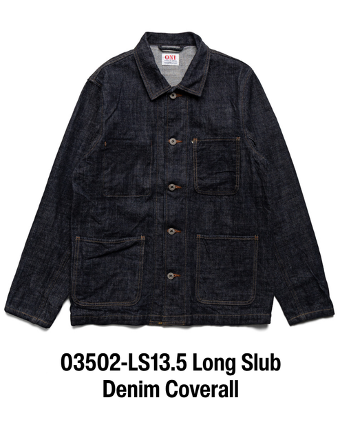 03502-LS13.5 Long Slub Denim Coverall