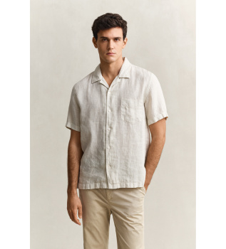 beige-short-sleeve-linen-shirt