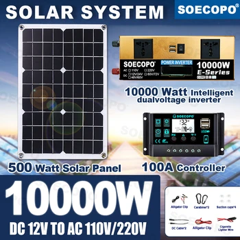 10000W Solar Kit 500W Panel 100A...