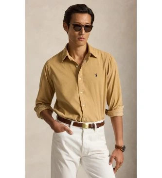 Camisa de pana Custom Fit marrón